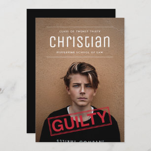 Schuld als Abschluss angeklagt Einladung