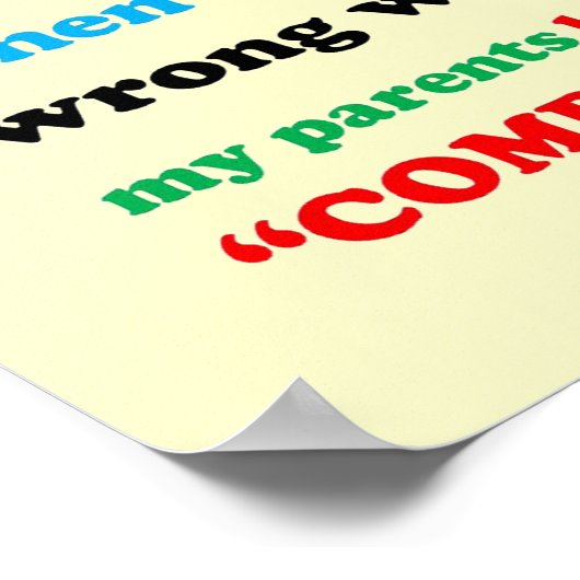 Schuld am Computer, ich bin der Schuldige, FUNNY P Poster (Ecke)