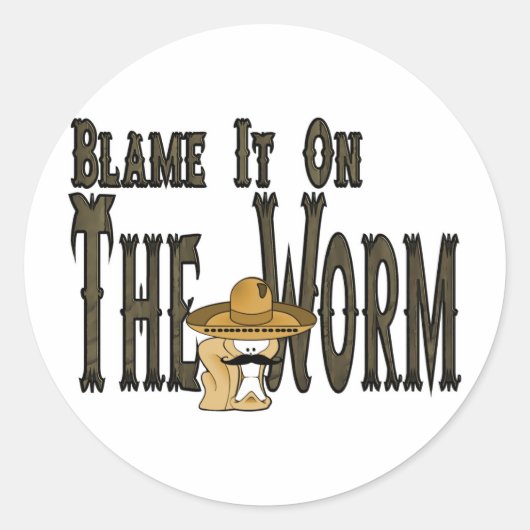 Schuld am Worm Runder Aufkleber (Vorderseite)