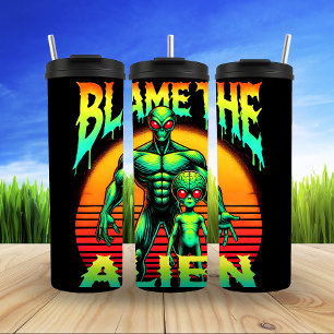 Schuld an der Alien, Retro Graphics Thermosbecher