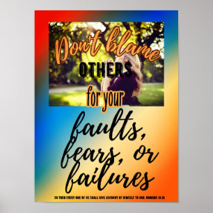 Schuld anderen nicht poster