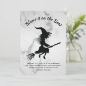 Schuld daran ist das Boos-Marmor-Halloween-Party Einladung (Stehend Vorderseite)