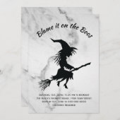 Schuld daran ist das Boos-Marmor-Halloween-Party Einladung (Vorne/Hinten)