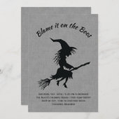 Schuld daran ist das Halloween-Party von Boos Line Einladung (Vorne/Hinten)