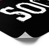 Schuld daran ist das rote schwarze Sockenplakat Poster (Ecke)