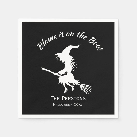 Schuld daran ist die Boos-Hexe Serviette (Vorderseite)