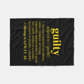 Schuld - Definition der Schuld (gelb) Fleecedecke (Vorderseite (Horizontal))