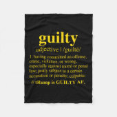Schuld - Definition der Schuld (gelb) Fleecedecke (Vorderseite)