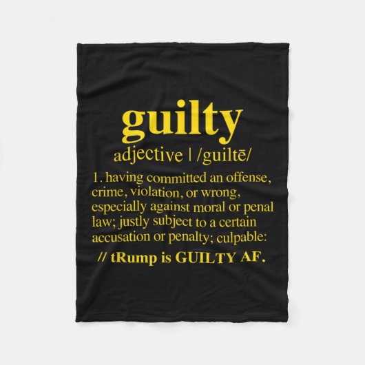 Schuld - Definition der Schuld (gelb) Fleecedecke (Vorderseite)