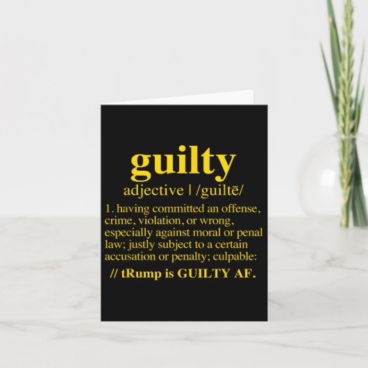 Schuld - Definition der Schuld (gelb) Karte (Vorderseite)