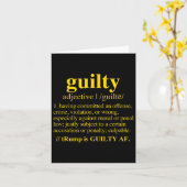 Schuld - Definition der Schuld (gelb) Karte (Gelbe Blume)
