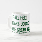 Schuld Gremlins Kaffeetasse (Vorderseite Links)