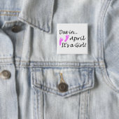 Schuld im April (es ist ein Mädchen) Button (Beispiel)