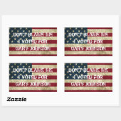 Schuld mich nicht, dass ich für Gary Johnson Stick Rechteckiger Aufkleber (Blatt)