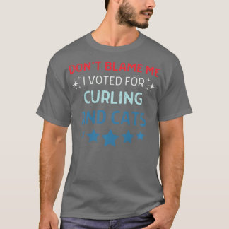 Schuld mich nicht für Curling und Katzen Männer Fr T-Shirt