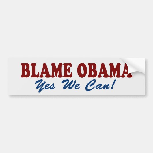 Schuld Obama: Ja können wir! Autoaufkleber (Vorne)