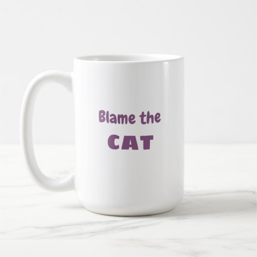 "Schuld the CAT" Feline Entschuldigung Funny Kaffeetasse (Links)