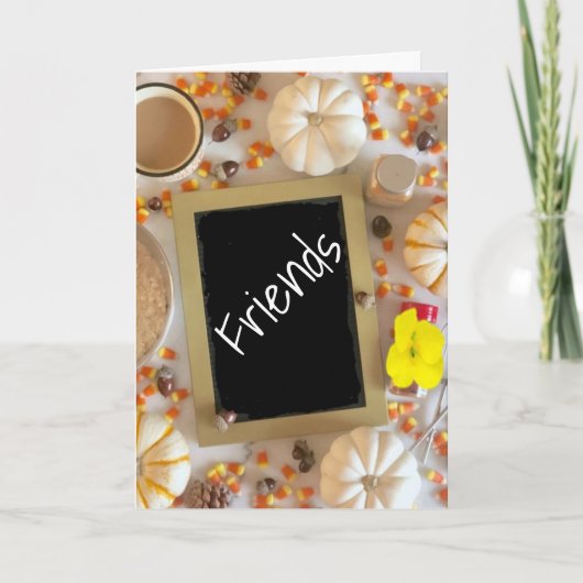 ***SCHULDANKEN FÜR FREUNDE*** AM ERNTEDANK KARTE (Vorderseite)