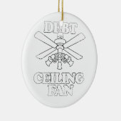 SCHULDEN-DECKEN-FAN KERAMIK ORNAMENT (Rechts)