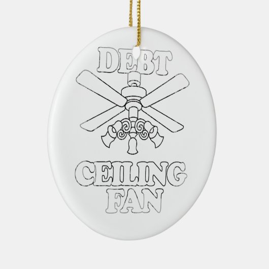 SCHULDEN-DECKEN-FAN KERAMIK ORNAMENT (Rechts)