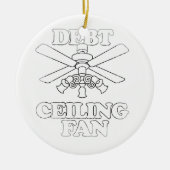 SCHULDEN-DECKEN-FAN KERAMIK ORNAMENT (Vorne)