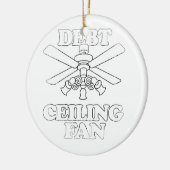 SCHULDEN-DECKEN-FAN KERAMIK ORNAMENT (Links)