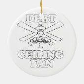 SCHULDEN-DECKEN-FAN KERAMIK ORNAMENT (Hinten)