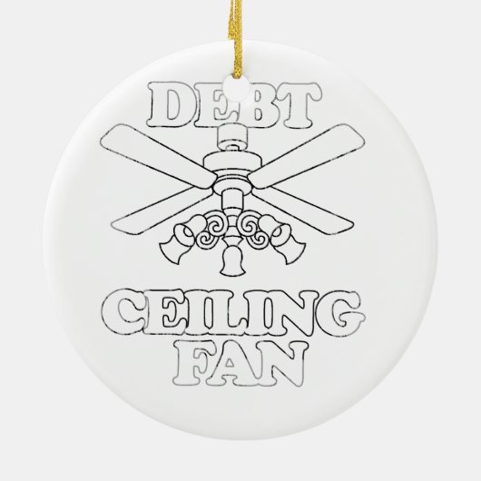 SCHULDEN-DECKEN-FAN KERAMIK ORNAMENT (Hinten)