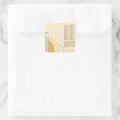 Schulden des kommunalen Netzes Quadratischer Aufkleber (Tasche)
