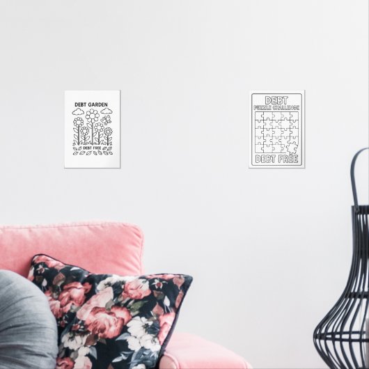 Schulden Garden & Puzzle Payoff Tracker Bilderwand Sets (Wohnzimmer)