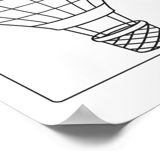 Schulden Hot Air Ballon Payoff Tracker Farbblatt Poster (Ecke)