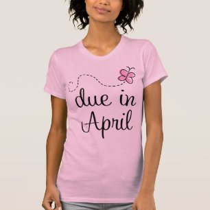 Schulden-im April Mutterschaftsmitteilungs-T - T-Shirt