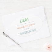 SCHULDEN ist der größte Feind von Dave Ramsey Zita Ovaler Aufkleber (Umschlag)