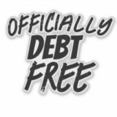 Schulden kostenlos aufkleber (Vorderseite)