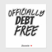 Schulden kostenlos aufkleber (Blatt)