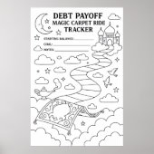 Schulden Payoff Magic Teppich Reißspur Farbe Poster (Vorne)