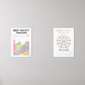 Schulden Payoff Tracker Bilderwand Sets (Vorderseite)