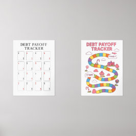 Schulden Payoff Tracker Bilderwand Sets