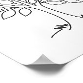 Schulden Payoff Trecker Schwarz und Weiß Poster (Ecke)