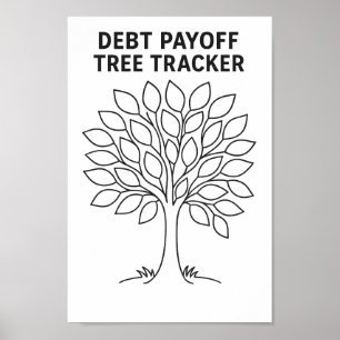 Schulden Payoff Trecker Schwarz und Weiß Poster