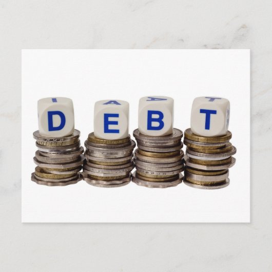 Schulden Postkarte (Vorderseite)