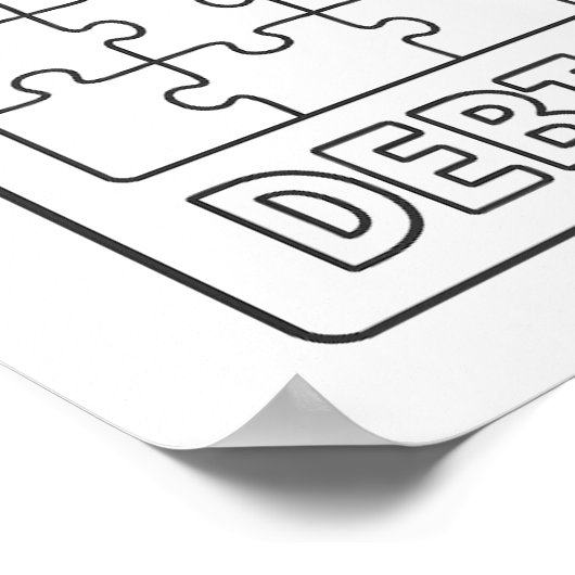 Schulden Puzzle Challenge Payoff Tracker doppelsei Poster (Ecke)