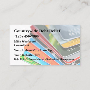 Schulden-Relief- und Managementdienstleistungen Visitenkarte