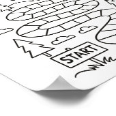 Schulden Road Trip Payoff Tracker Farbblatt Poster (Ecke)