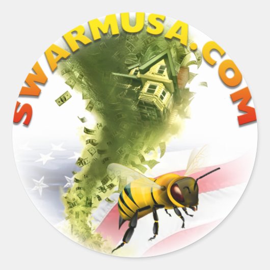 Schulden-Tornado-Aufkleber Runder Aufkleber (Vorderseite)