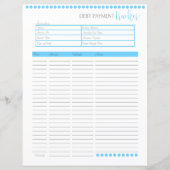 Schulden Tracker-Papier | Baby Blue (Vorderseite)
