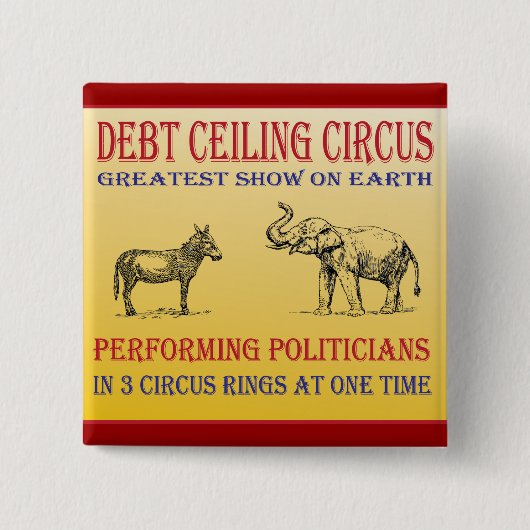 Schuldendeckenzirkus Button (Vorderseite)