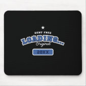 Schuldenfrei wird geladen... | Schwarzes, blaues,  Mousepad (Vorne)
