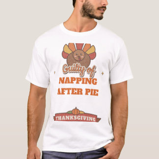 Schuldig am lustigen Thanksgiving-Truthahn-T-Shirt T-Shirt