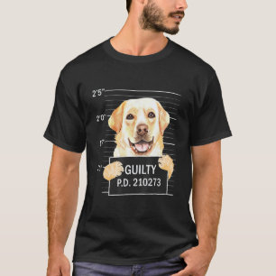 Schuldig - Mugshot Schwarzer Labrador Retriever Hu T-Shirt